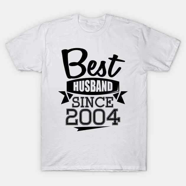 'Best Husband Since 2004' Sweet Wedding Anniversary Gift T-Shirt by ourwackyhome